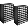 TECTAKE - Lot de 2 casiers à vis 41 tiroirs noir/blanc - vignette