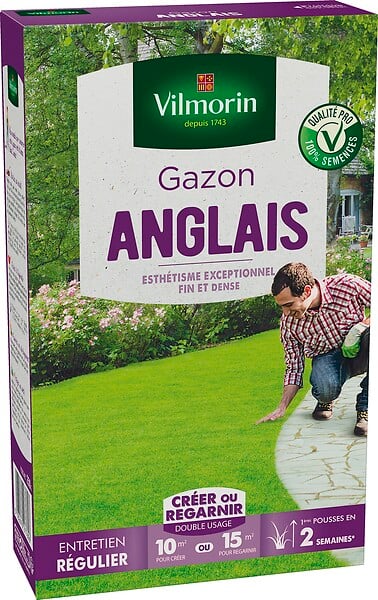 VILMORIN - Gazon anglais - Semences fines - 250g - large