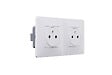 MC KENZIE - Double prise affleurante avec terre 16A complet blanc Simply - vignette