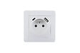 MC KENZIE - Prise 16A 2P+T avec chargeur USB A+C Simply - Blanc - vignette