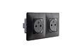 MC KENZIE - Double prise 16A 2P+T Easy Eject Simply - Noir - vignette