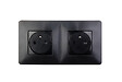 MC KENZIE - Double prise 16A 2P+T Easy Eject Simply - Noir - vignette