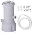 OUTSUNNY - Pompe de filtration épurateur à cartouche pour piscine hors sol 3785 L/h 90 W blanc - vignette