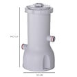 OUTSUNNY - Pompe de filtration épurateur à cartouche pour piscine hors sol 3785 L/h 90 W blanc - vignette