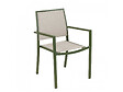 JARDILINE - 4 fauteuils de jardin en aluminium Santorin Kaki - vignette