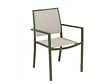 JARDILINE - 2 fauteuils de jardin en aluminium Santorin Kaki - vignette