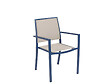 JARDILINE - 2 fauteuils de jardin en aluminium Santorin gris-bleuté - vignette