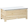 OUTSUNNY - Banc coffre de jardin 2 en 1 - dim. 110L x 50l x 50H cm - charge max. 120 Kg - bois sapin pré-huilé acier galvanisé - vignette