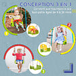 OUTSUNNY - Balançoire siège 3 en 1 évolutif réglable enfant - dossier, barre en T amovibles, ceinture - vignette