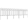 OUTSUNNY - Lot de 5 clôtures de jardin décoratives en métal avec ornements - dim. totales 305L x 79,5H cm - noir - vignette