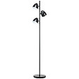 HOMCOM - Lampadaire design industriel 3 ampoules max. 40 W abats-jours orientables acier noir - vignette