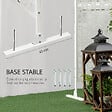 OUTSUNNY - Panneau décoratif extérieur métal - brise vue motif étoiles - visserie incluse - dim. 92L x 45l x 198H cm - acier thermolaqué blanc - vignette