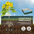 OUTSUNNY - Carré potager de jardin dim. 120L x 120l x 30H cm tôle d'acier ondulée vert foncé - vignette