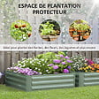 OUTSUNNY - Lot de 2 carrés potager de jardin dim. 100L x 100l x 30H cm tôle d'acier ondulée vert - vignette