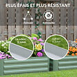 OUTSUNNY - Lot de 2 carrés potager de jardin dim. 100L x 100l x 30H cm tôle d'acier ondulée vert - vignette