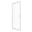 AURLANE - Porte de douche pivotante ajustable de 69 à 80cm en Alu. Blanc et verre transparent - WHITY PIVOT - vignette