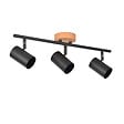 COREP - Spot métal chêne/noir mat Corep THEO 3L L47cm. - vignette