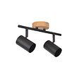 COREP - Spot THEO 2L métal chêne Noir mat 35W - vignette