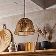 COREP - Suspension dôme en papier tressé naturel QUINTANA D29cm - vignette