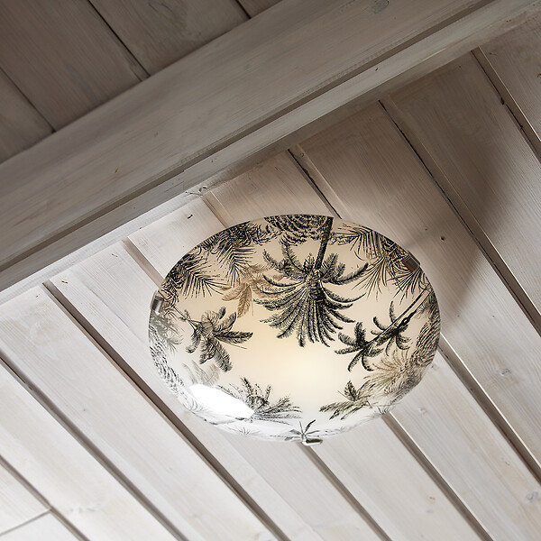 COREP - Plafonnier verre amazonie Corep LUCIA D30cm. - large
