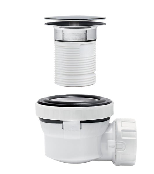 WIRQUIN - Nano 6.7 ensemble lavabo d32 ecoulement libre corps blanc - large