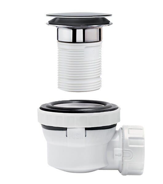 WIRQUIN - Nano 6.7 ensemble lavabo d32 quick clac h 100 mm corps blanc - large