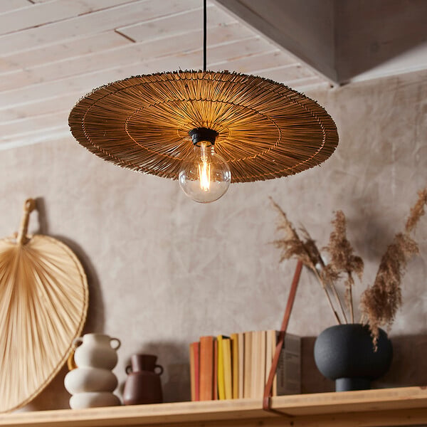 COREP - Suspension raphia naturel Corep BENGALE HT101cm. - large
