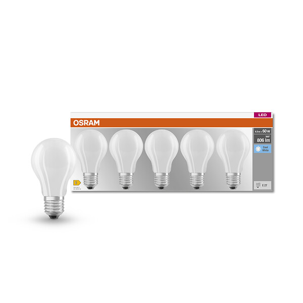 LEDVANCE - Led base classic a 60 6.5 w/4000 k e27 - large