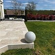 LUMIHOME - Boule lumineuse 230V E27 IP65 BLANCHE EFFET GRANITE - vignette