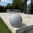 LUMIHOME - Boule lumineuse 230V E27 IP65 BLANCHE EFFET GRANITE - vignette