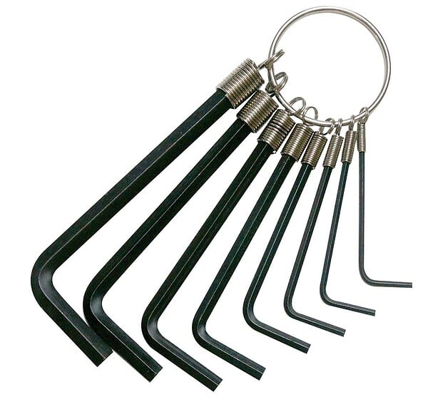 ARCOLL - Jeu de 8 clés hexagonales - Acier - 1,27 à 6mm - large