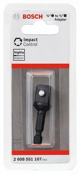 BOSCH - Adaptateur 1/4 HEX-1/2 Carré BOSCH 2608551107 - large