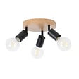 COREP - Plafonnier métal effet bois BERKLEY 3L Naturel IP20 - vignette