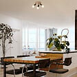 COREP - Plafonnier métal effet bois BERKLEY 3L Naturel IP20 - vignette