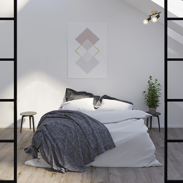 COREP - Spot mural 2 lumières métal effet bois - Naturel - E27 40W - large