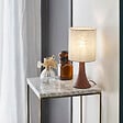COREP - Lampe à poser métal - Touch - Arto - Bois foncé - H32cm - vignette