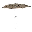 HAPPY GARDEN - Parasol droit HAPUNA rond 2,70m de diamètre taupe - vignette