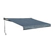 HAPPY GARDEN - Store banne SAULE 2,5 × 2m - Toile anthracite et structure grise - vignette