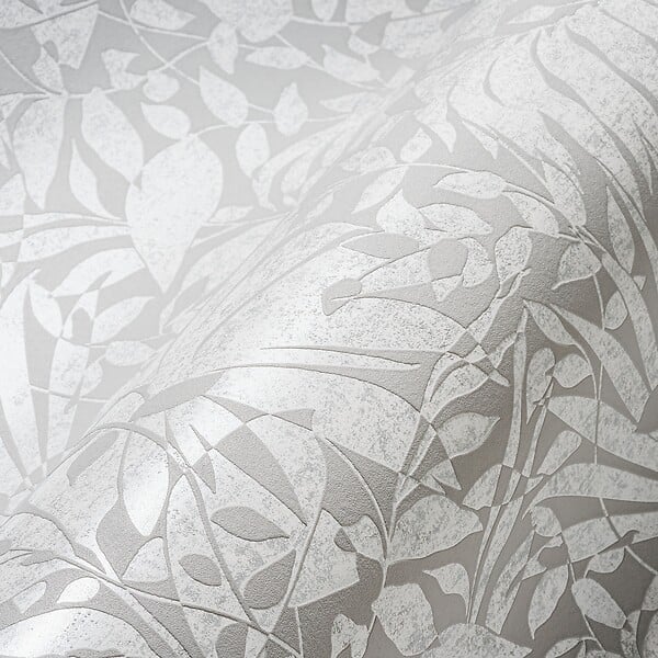 AS CREATION - Leaves gris clair - large