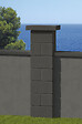 SAS - Chapeau de pilier plat 40x40 noir - vignette