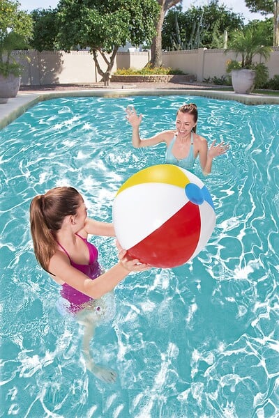 BESTWAY - Ballon de plage gonflable vinyle - Multicolore - Diam.51cm - large