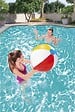 BESTWAY - Ballon de plage gonflable vinyle - Multicolore - Diam.51cm - vignette