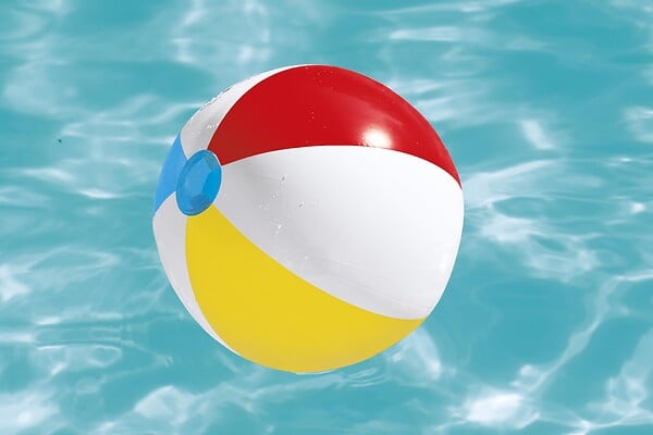 BESTWAY - Ballon de plage gonflable vinyle - Multicolore - Diam.51cm - large