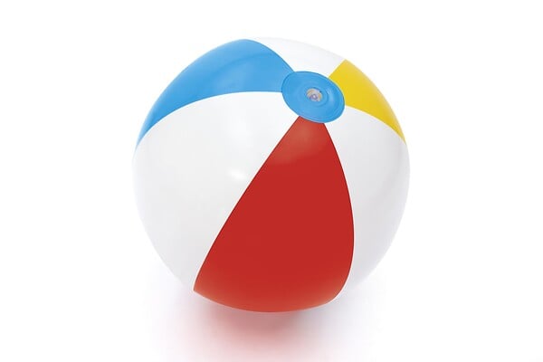BESTWAY - Ballon de plage gonflable vinyle - Multicolore - Diam.51cm - large