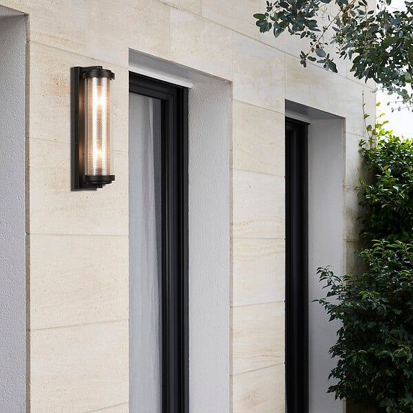 COREP - Applique fonte d'aluminium noir sablé Little Garden COBBLE 2L H46cm - large