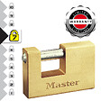 MASTER LOCK - Cadenas rectangulaire en laiton massif à clé 608EURD - vignette