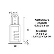 MASTER LOCK - Cadenas Combi - Zinc - 2 pièces - 20mm - vignette