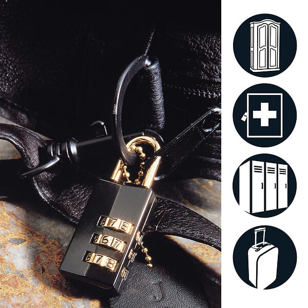 MASTER LOCK - Cadenas Combi - Zinc - 2 pièces - 20mm - large