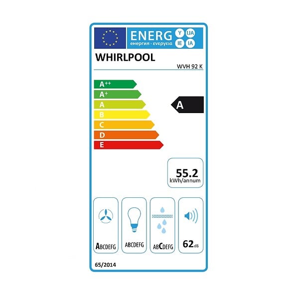 WHIRLPOOL - table de cuisson aspirante induction 83cm 4 feux 7500w noir - WVH92K/1 - large