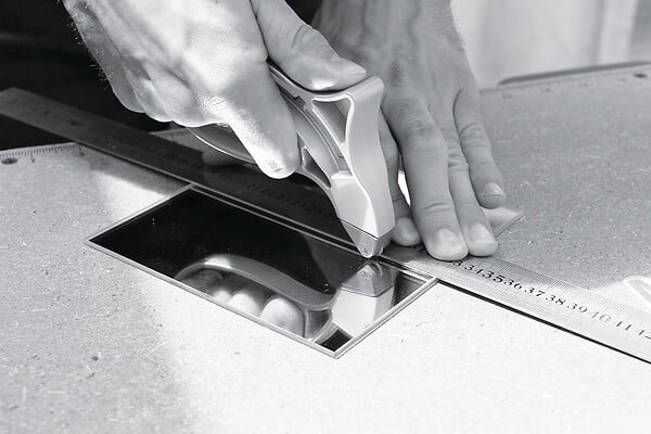 SMARTOOL - Coupe verre et faïence - 4 lames interchangeables - large